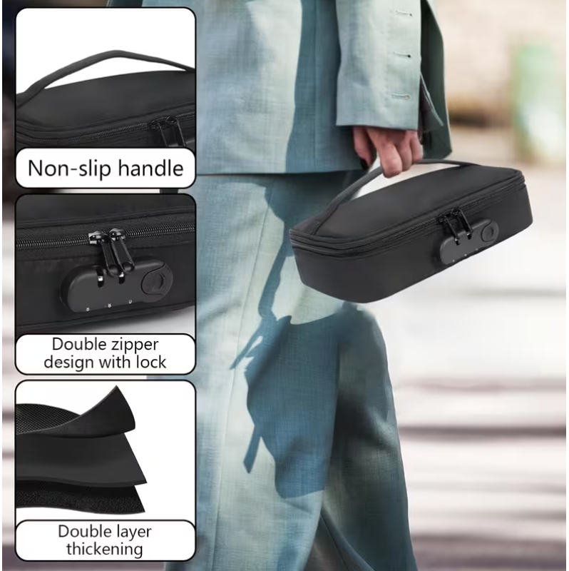 Lockable Sex Toy Storage Bag Black