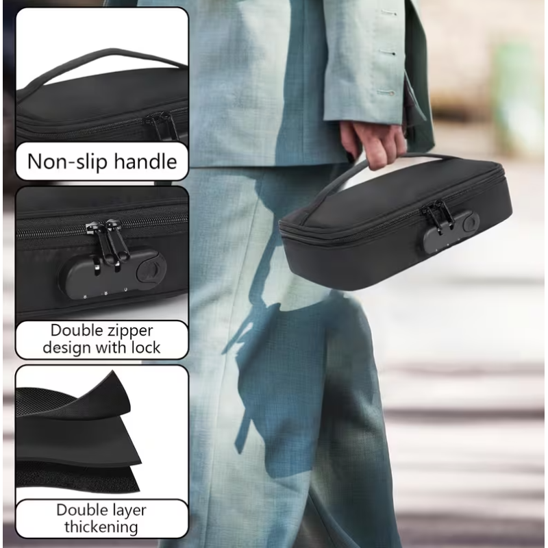 Lockable Sex Toy Storage Bag Black