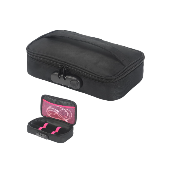 Lockable Sex Toy Storage Bag Black