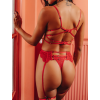 Linda Set with Suspender Belt Modern Ocean Red