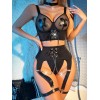 4 Piece Set with Suspenders Kinky X Modern Ocean Black