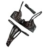 3 Piece Leather Look Underwear Set Modern Ocean Animal Print