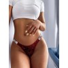 Lace Thong Love Secret Modern Ocean Bordeaux