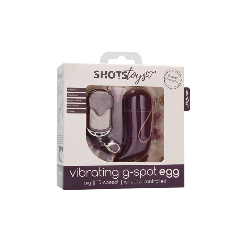 Shots Toys Small Vibrating G-Spot Egg With Remote Shots Purple Vibrating Eggs