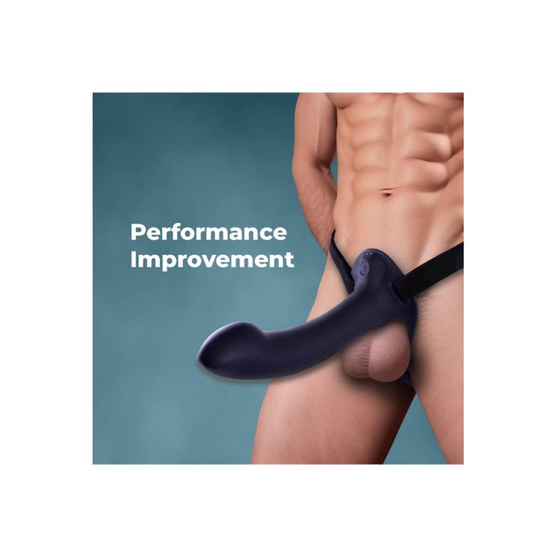 NMC Vibrating Strap-On NMC Erections 24.1cm Black Women's Strap-On
