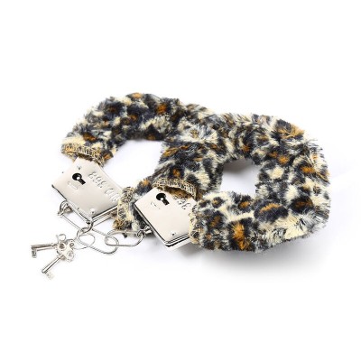 Metal Handcuff With Plush Ohmama Leopard Metal Handcuff With Plush Ohmama Leopard