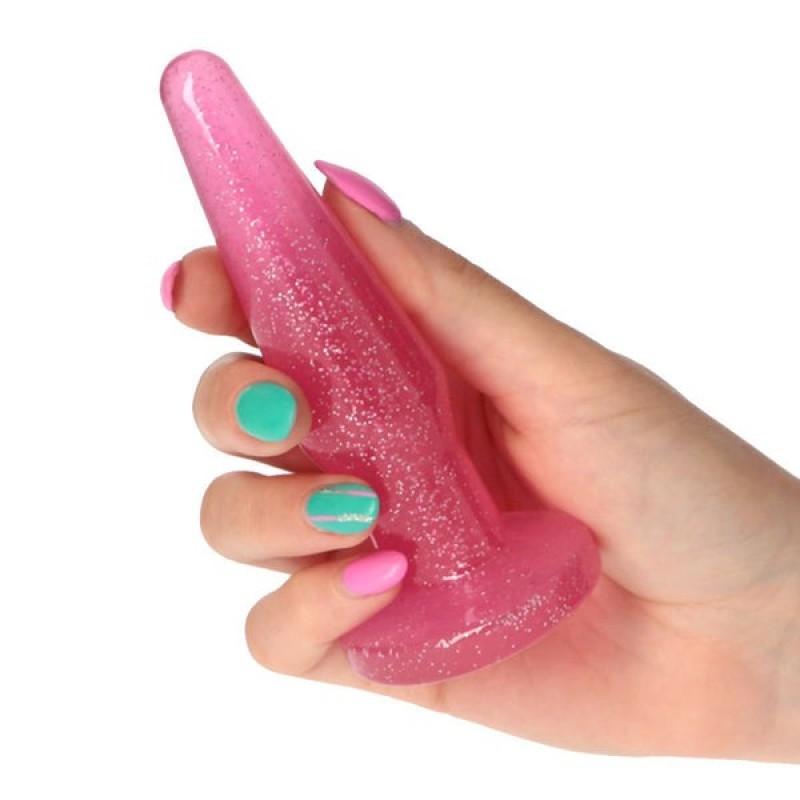 Jelly Butt Plug Toyz4lovers Glitter Pink