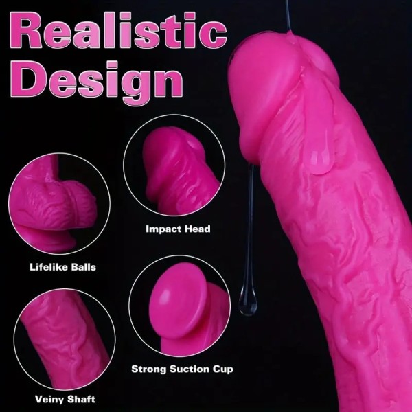 Ρεαλιστικό Dildo Love Market 18.5cm Ροζ