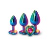 Butt Plug With Heart Jewel Trainer Kit Rear Assets Rainbow NS Novelties Butt Plug With Heart Jewel Trainer Kit Rear Assets Rainbow Beginners butt plugs