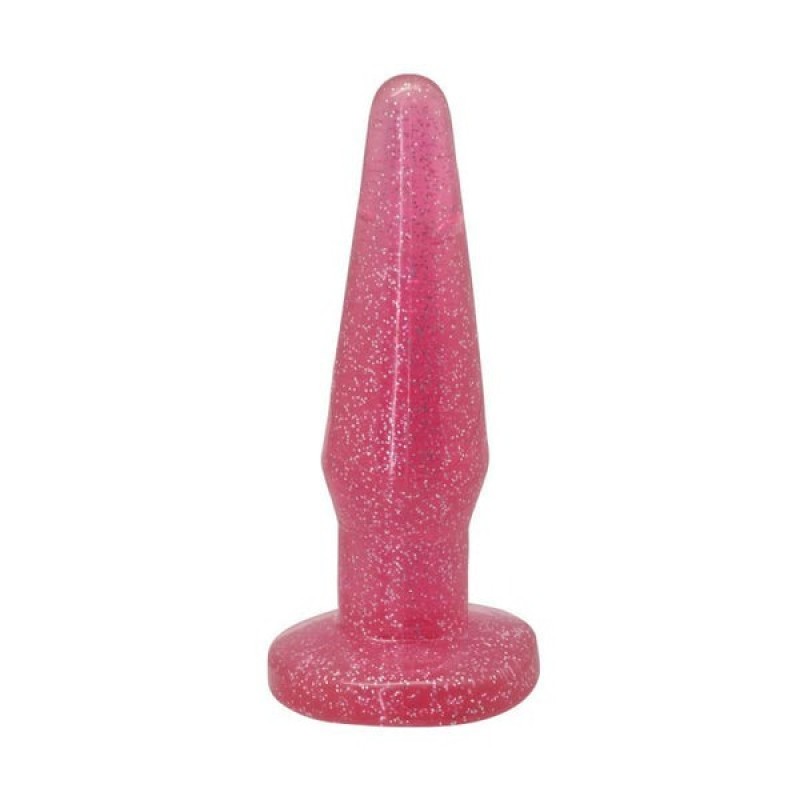 Toyz4lovers Πρωκτική Σφήνα Jelly Toyz4lovers Glitter 12.1cm Ροζ Σφήνες χωρίς δόνηση