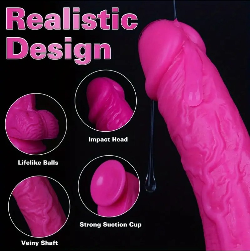 Ρεαλιστικό Dildo Love Market 18.5cm Ροζ