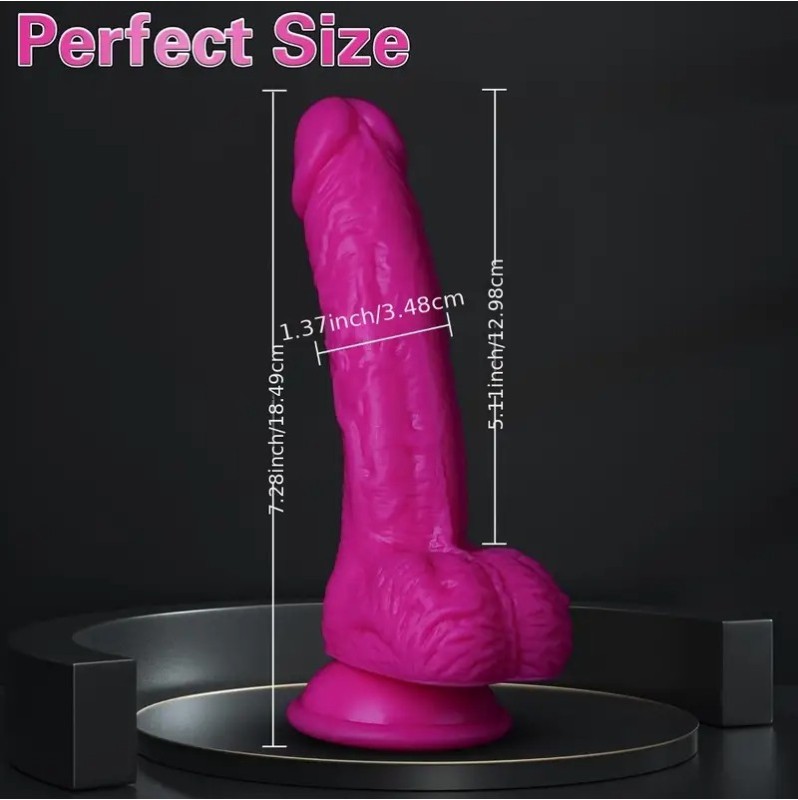 Ρεαλιστικό Dildo Love Market 18.5cm Ροζ