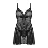 Obsessive Babydoll & Στρινγκ Obsessive Marrbel Μαύρο Babydolls