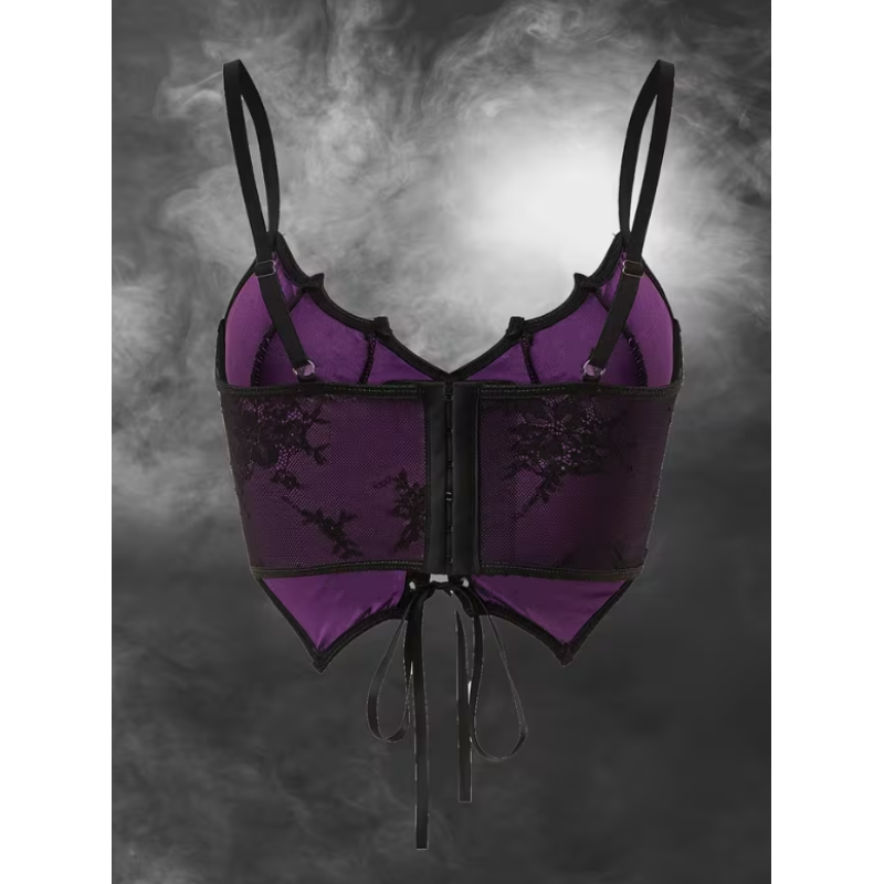 Love Market Lace Corset Bralette Purple Bodies