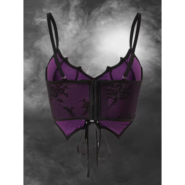 Δαντελένιος Κορσές Bralette Μοβ Δαντελένιος Κορσές Bralette Μοβ