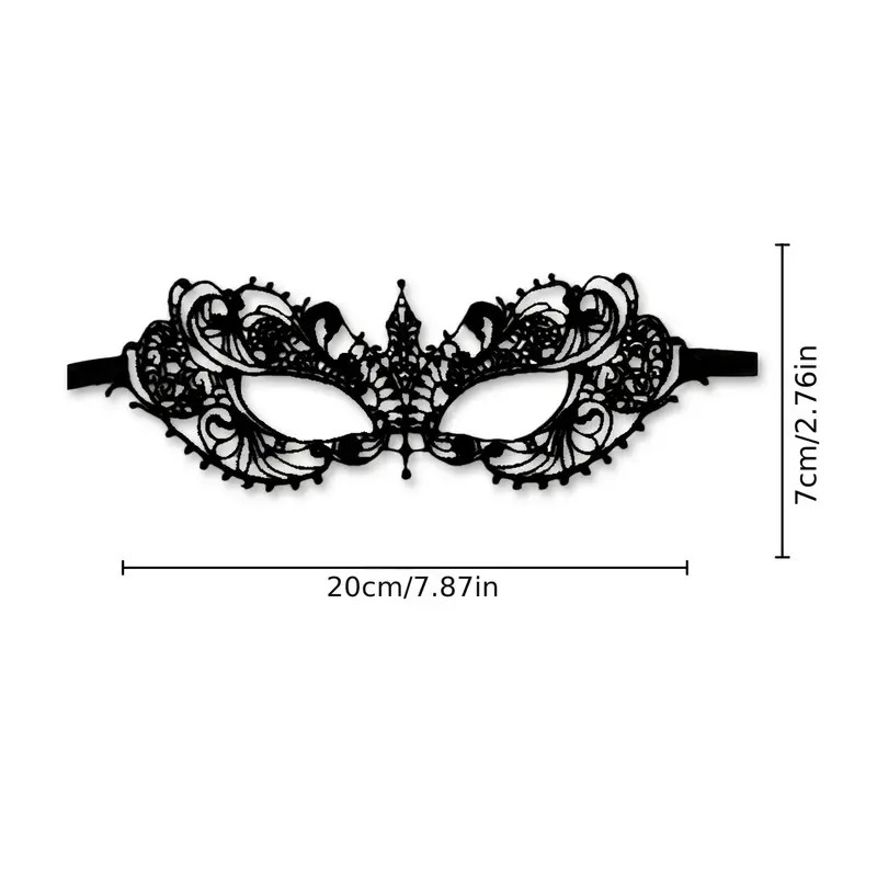 Love Market Μάσκα Ματιών Lacey Μαύρη Μάσκες
