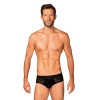 Mens Brief Obsessive Azmeron Black Leopard