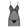 Obsessive Babydoll & Στρινγκ Obsessive 837 Che-1 Μαύρο Babydolls