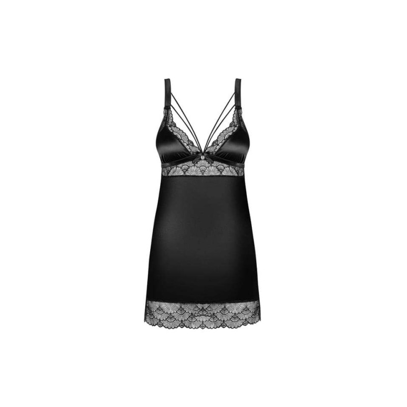 Obsessive Babydoll & Στρινγκ Obsessive Eloissa Μαύρο Babydolls