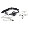 Ball Gag and Nipple Clamps Ohmama Black