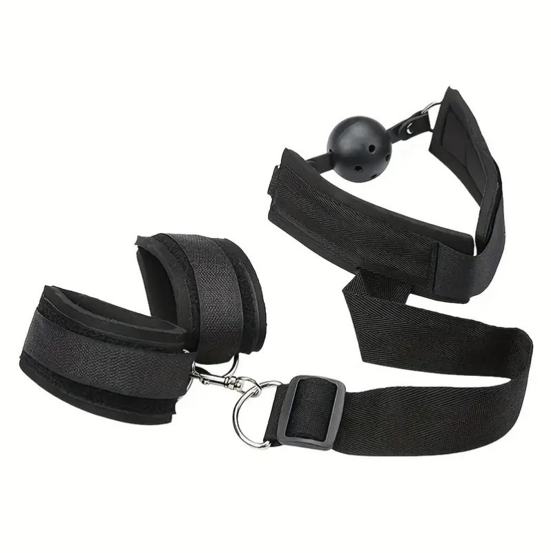 Gag With Hand Cuffs Love Market Black