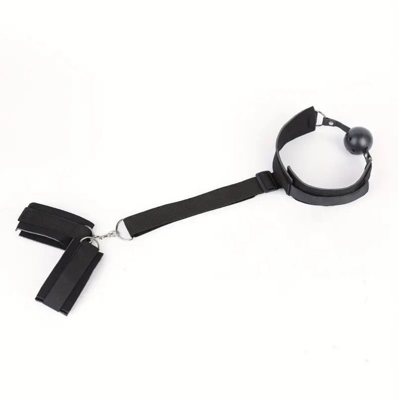 Gag With Hand Cuffs Love Market Black