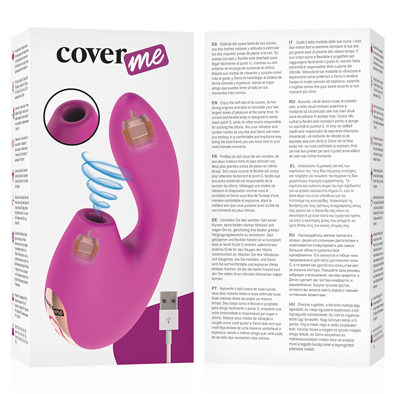 COVERME Αναρροφητής Αιδοίου και Δονητής Σημείου G COVERME Μοβ Κλειτοριδικά