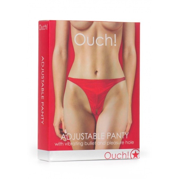 Vibrating Crotchless Panty Ouch! Red Vibrating Crotchless Panty Ouch! Red