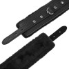 Ohmama Leather Cuffs Fur Lined Ohmama Black Leather handcuffs