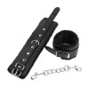 Ohmama Leather Cuffs Fur Lined Ohmama Black Leather handcuffs