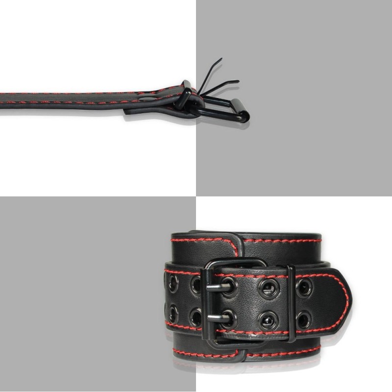 Lovetoy Ankle Cuffs Lovetoy Bondage Fetish Black Leather handcuffs