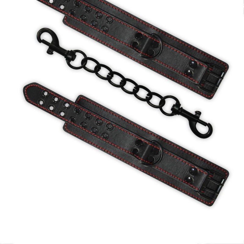 Lovetoy Ankle Cuffs Lovetoy Bondage Fetish Black Leather handcuffs