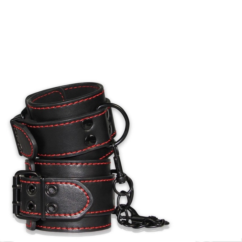 Lovetoy Ankle Cuffs Lovetoy Bondage Fetish Black Leather handcuffs