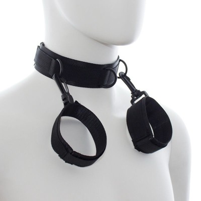 Collar With Handcuffs Ohmama Black Collar With Handcuffs Ohmama Black