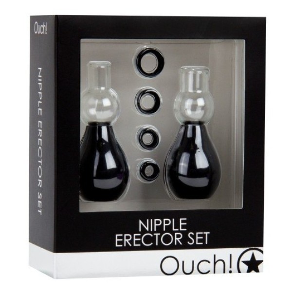 Αναρροφητές Θηλών Ouch! Nipple Erection Set Μαύρο