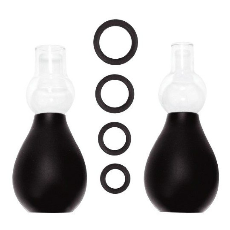 Ouch! Αναρροφητές Θηλών Ouch! Nipple Erection Set Μαύρο Ρουφήχτρες