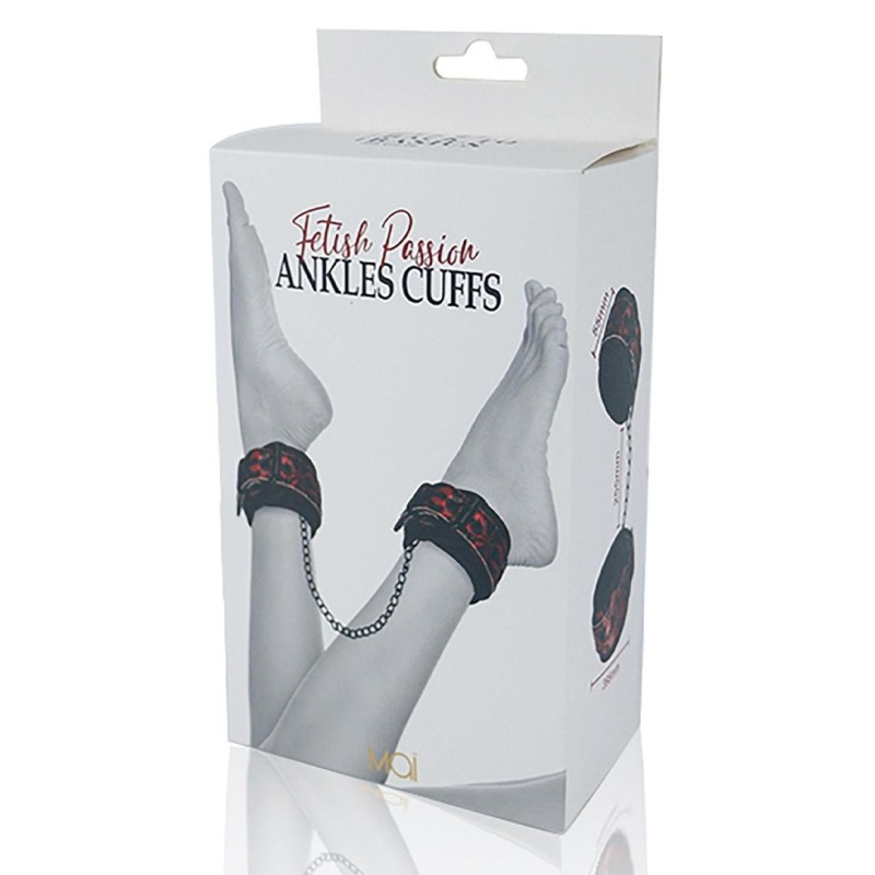 Leather Ankle Cuffs BTB Fetish Passion Red