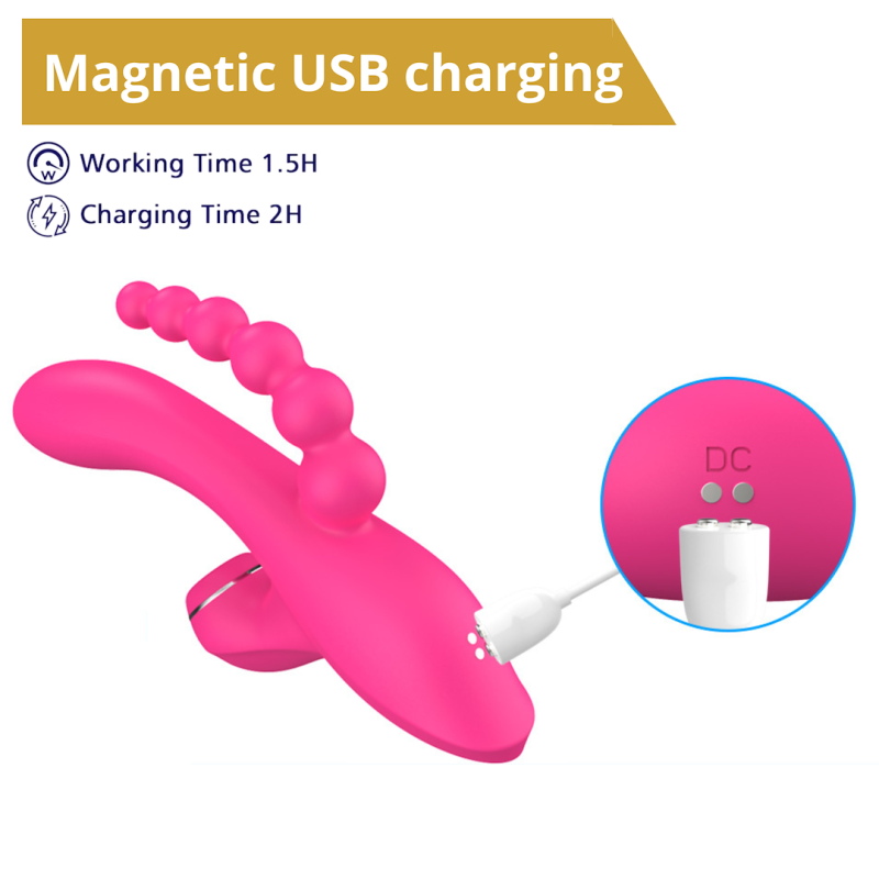 Δονητής Rabbit με Αναρρόφηση Τριπλός Sweet Play A3 Ροζ Δονητής Rabbit με Αναρρόφηση Τριπλός Sweet Play A3 Ροζ