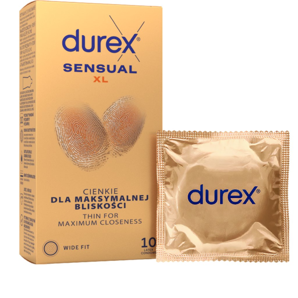 Condoms Extra Large Durex Sensual XL10pcs