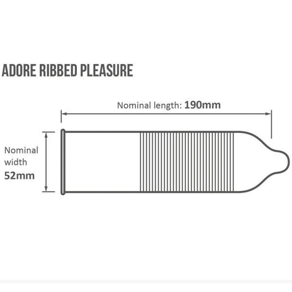 Condoms Pasante Adore Ribbed Pleasure 48pcs Condoms Pasante Adore Ribbed Pleasure 48pcs