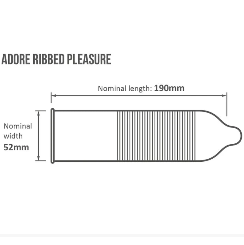 Condoms Pasante Adore Ribbed Pleasure 48pcs