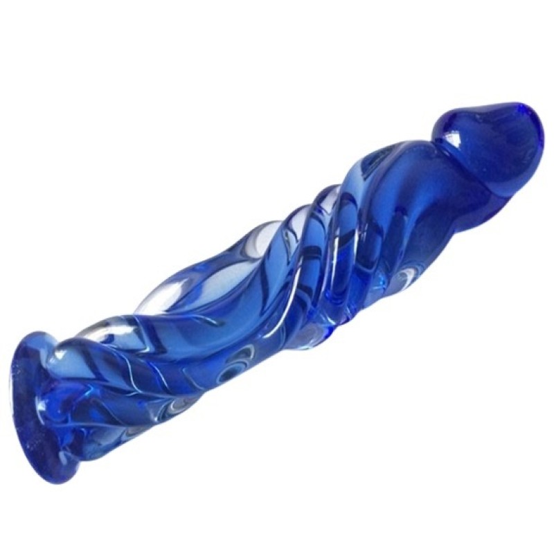 Passion Labs Glass Dildo Passion Labs Real Tip 16cm Blue Glass Dildos