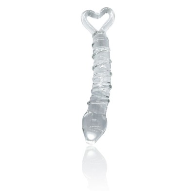 Γυάλινο Dildo Passion Labs Hearty 20cm Διαφανές