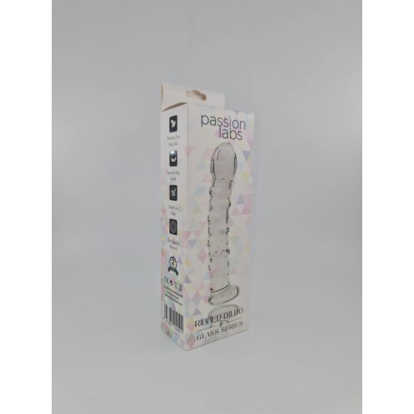 Glass Dildo Passion Labs Ribbed 17cm Clear Glass Dildo Passion Labs Ribbed 17cm Clear