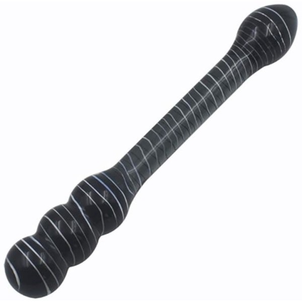 Glass Dildo Passion Labs Double 20cm Black Glass Dildo Passion Labs Double 20cm Black