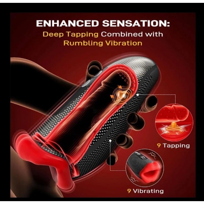 Αυνανιστήρι Με Δόνηση και Thrusting Passion Labs Red Lips Μαύρο Passion Labs Αυνανιστήρι Με Δόνηση και Thrusting Passion Labs Red Lips Μαύρο Solo Play