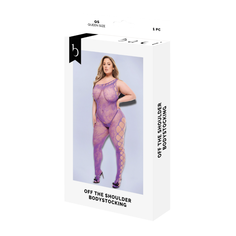 Off The Shoulder Bodystocking Baci Purple