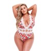 Baci Floral Bodysuit with Lace Baci Lingerie Bodies