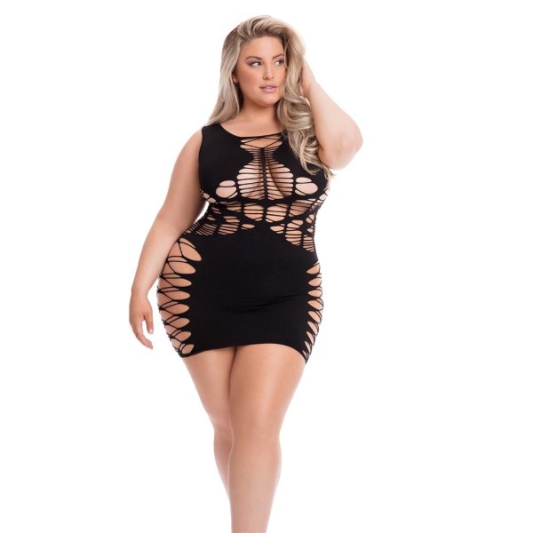 Φόρεμα Pink Lipstick Lingerie Dynamite Diva Μαύρο