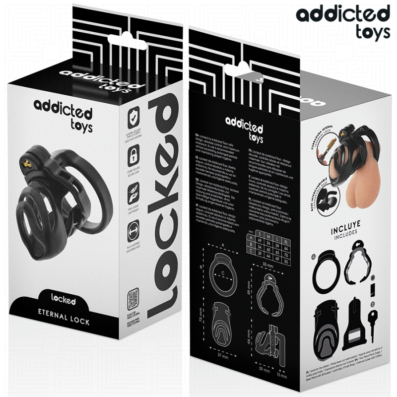 Cock Cage Addicted toys Eternal Lock Black Addicted toys Cock Cage Addicted toys Eternal Lock Black Cock Cages